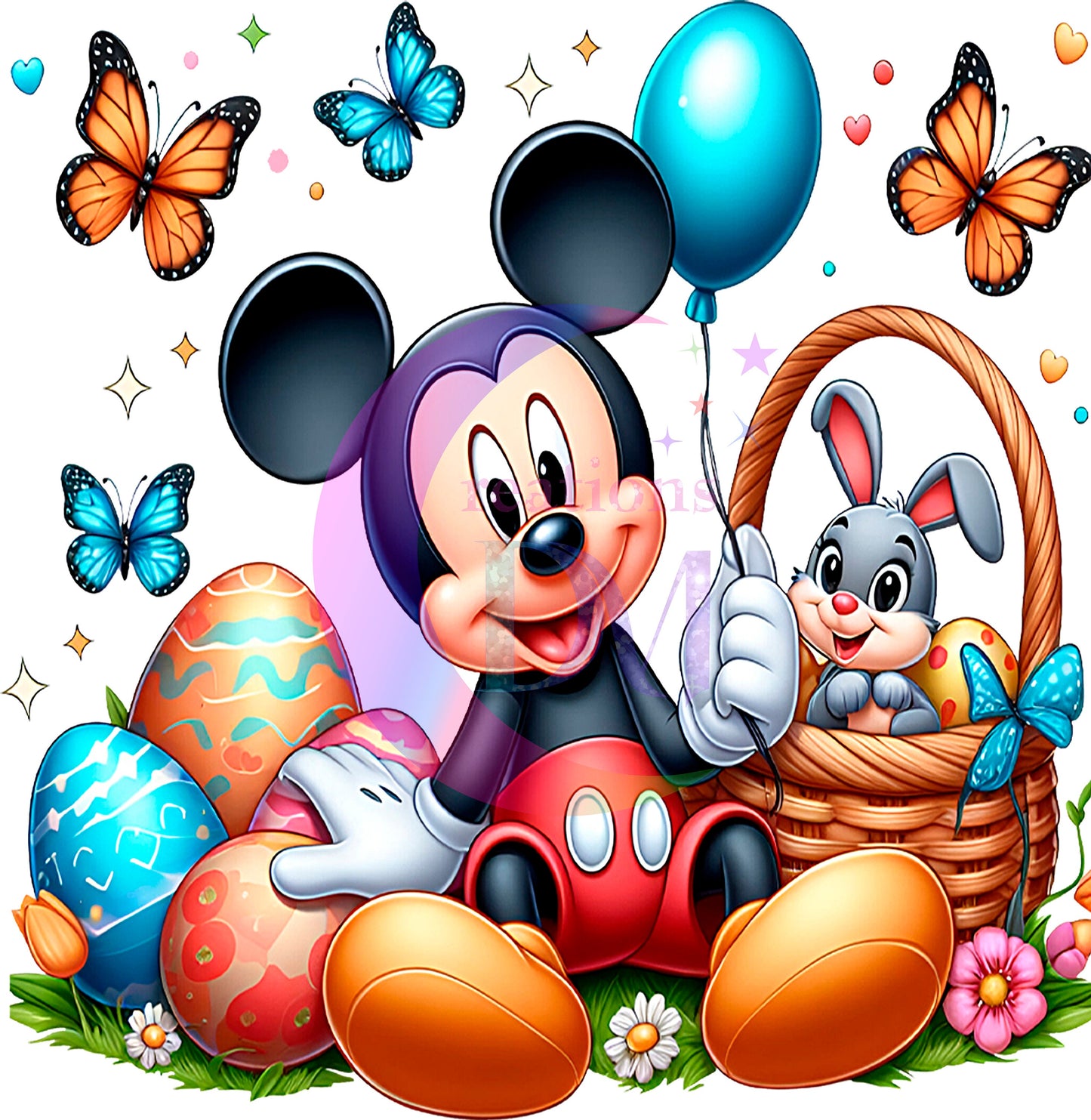 Disney Easter " Mickie " eggs design DTF