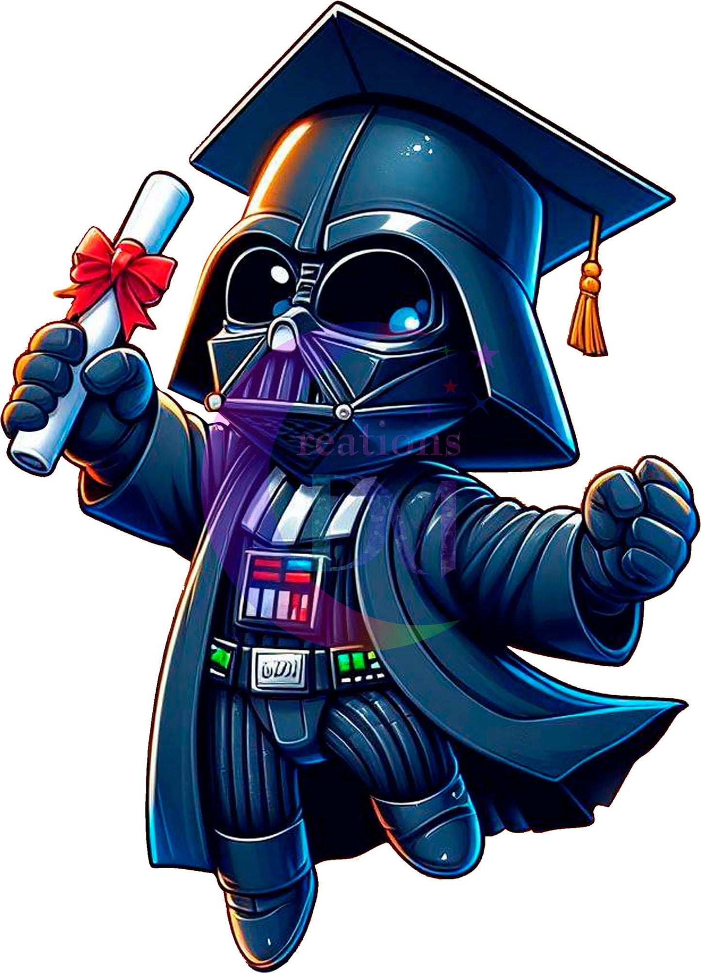 Graduation cartoon Spooky - Darth Vader DTF 03