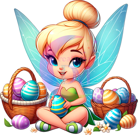 Easter " tinker bell " eggs design DTF