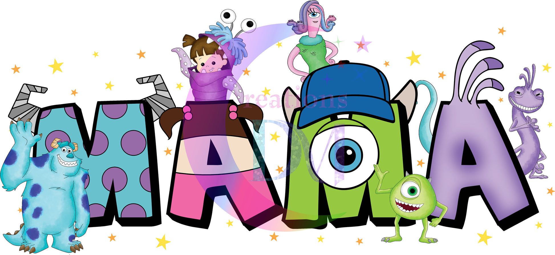 monsters inc letters Mother's Day Disney MAMA