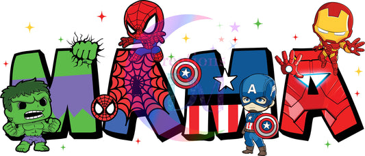 Mother's Day Disney MAMA - letters " avengers " DTF