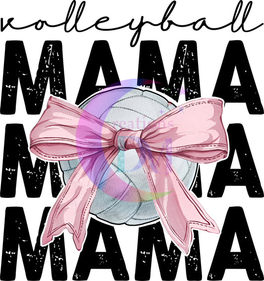 sports DTF  - volleyball mama x3 bow