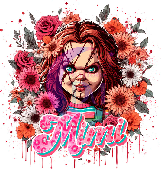 Mother's Day DTF personalization - Chucky "MIMI" flowers personalize add baby name