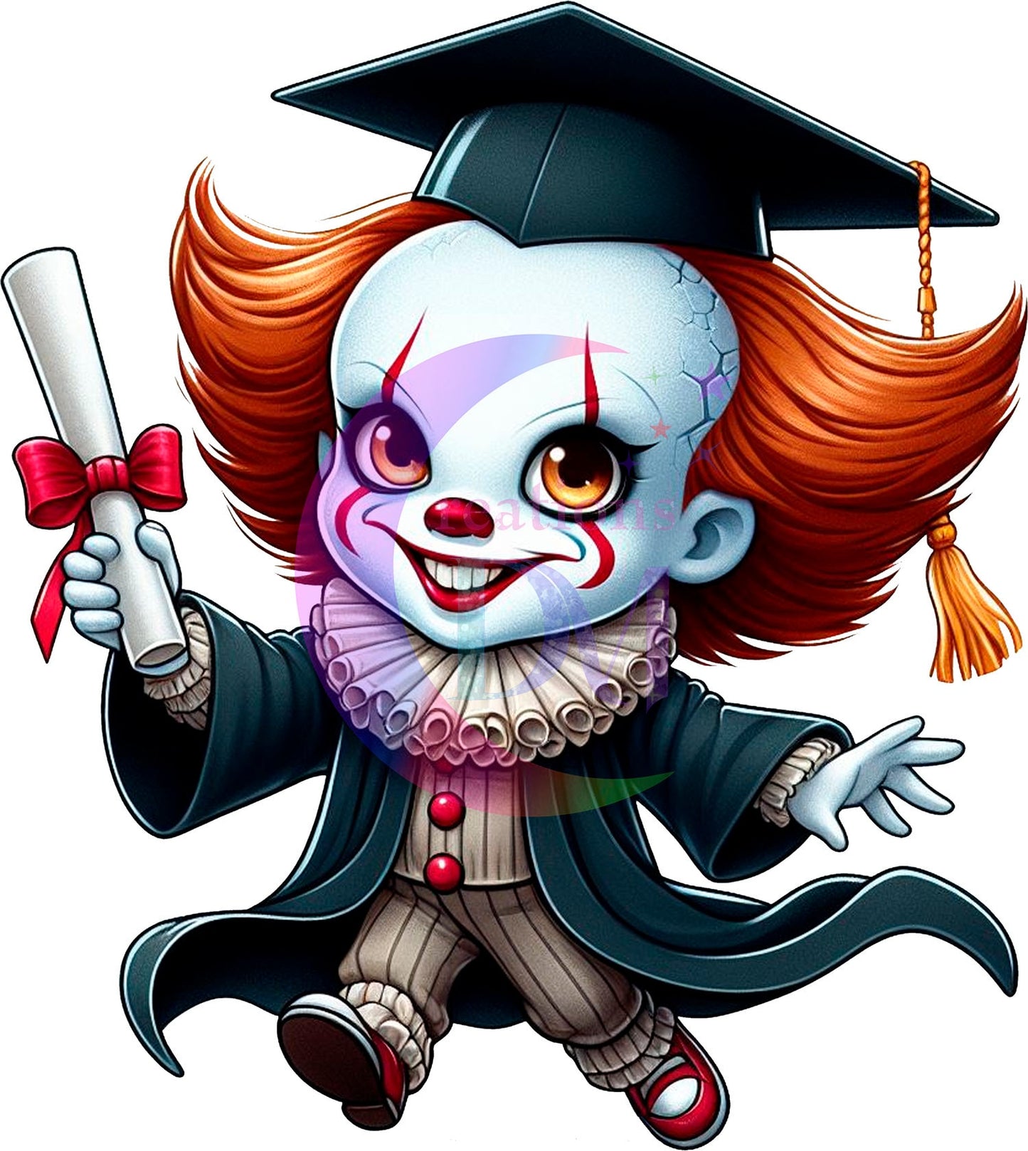 Graduation cartoon Spooky - PENNYWISE DTF 02