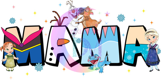 Mother's Day Disney MAMA - letters " frozen " DTF