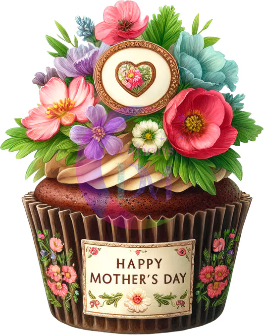 Mother's Day DTF - mother's day chocolate cupcake