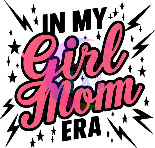 Mother's Day DTF - in my girl mom era pink and stars 03