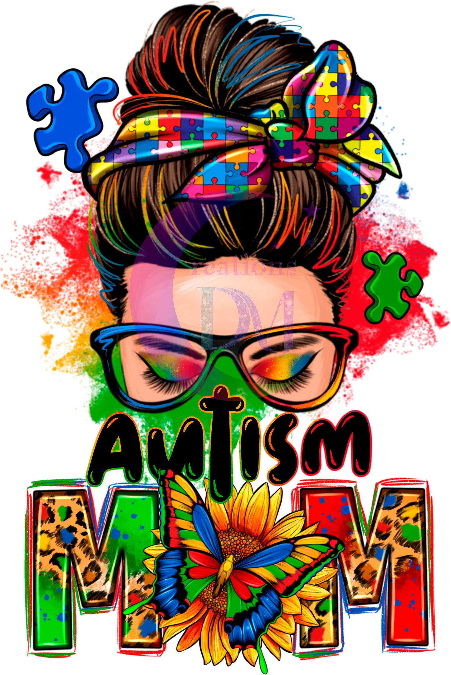 Autism DTF - Autism mom butterfly