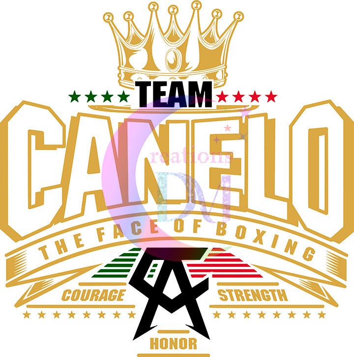 canelo DTF - team canelo gold with red , green and black