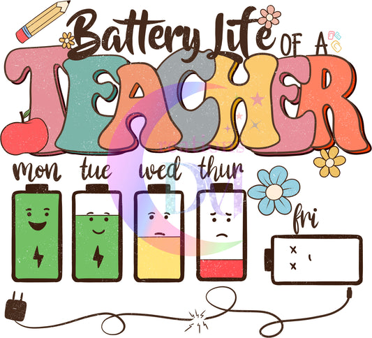 Teacher DTF - battery life of a teacher icon