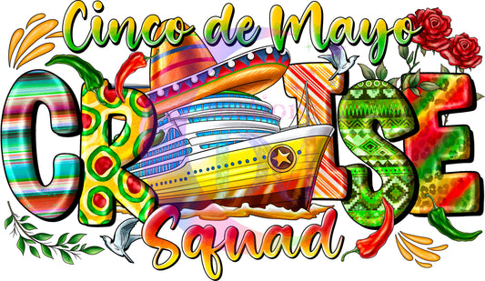 cinco de mayo DTF -  cinco de mayo cruise ship squad