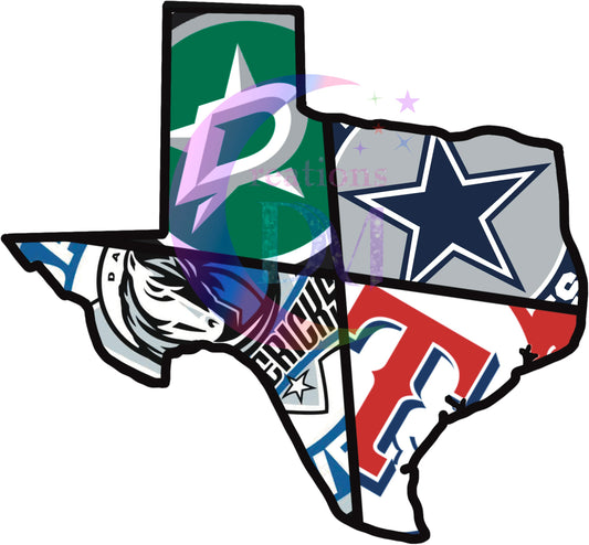 Dallas mavericks DTF - Mavs / cowboys / tx rangers and dallas stars Texas logo