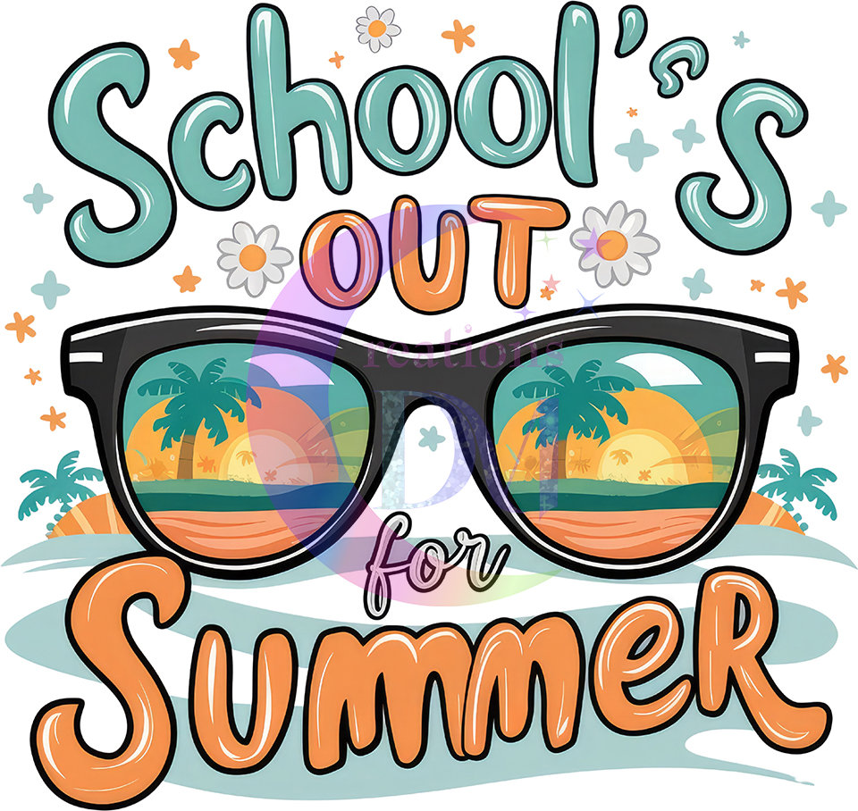 last day of school DTF - schools out for summer sunglasses 2