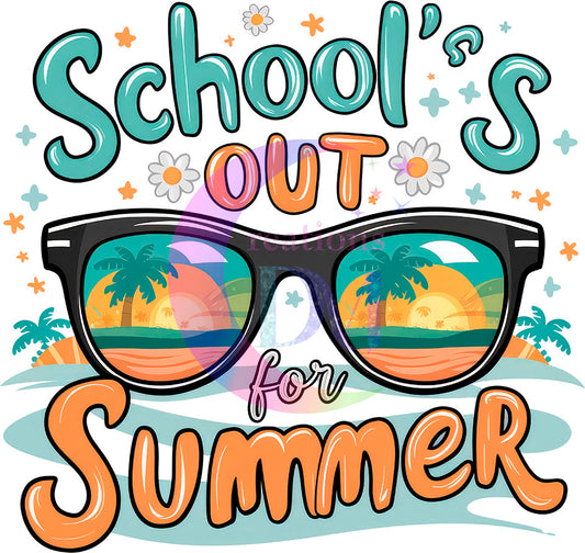 last day of school DTF - schools out for summer sunglasses 2