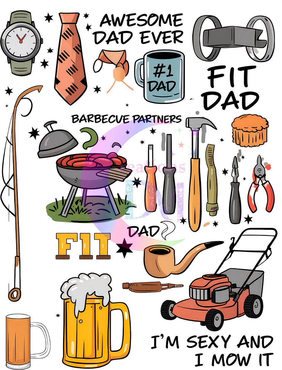 Father's Day DTF - awesome dad ever inspirational