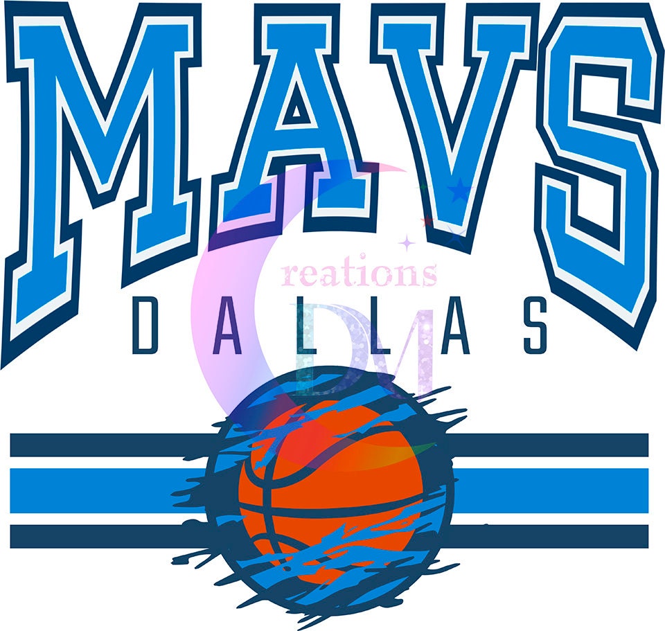 Dallas mavericks DTF - Mavs dallas basketball with blue line