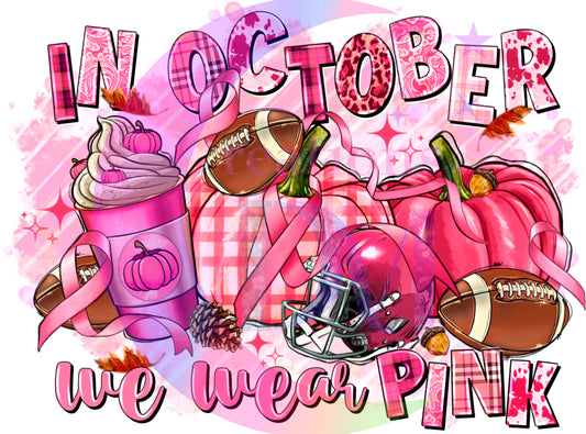 breast cancer awareness month - in oct we wear pink pumpkins