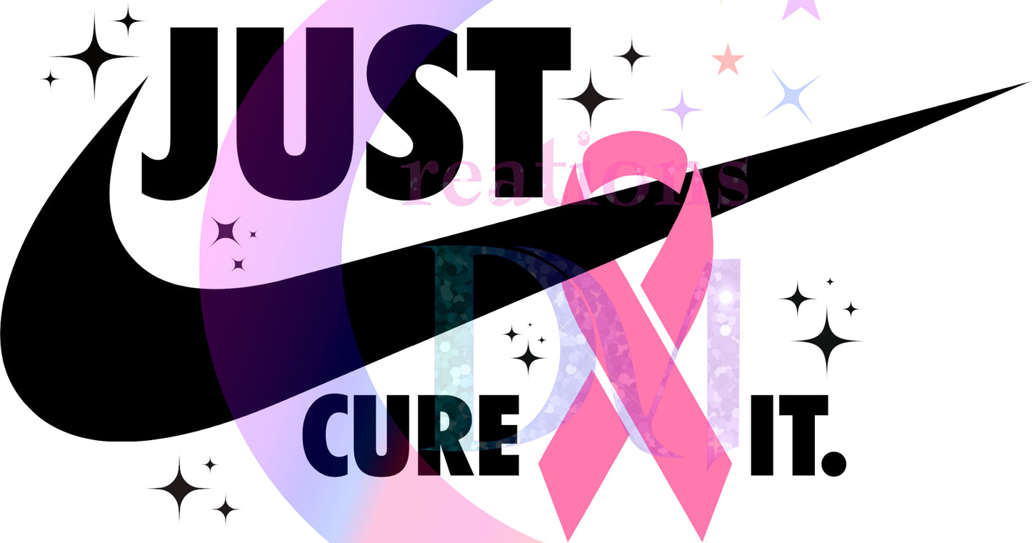 breast cancer awareness month - just cure it nike logo