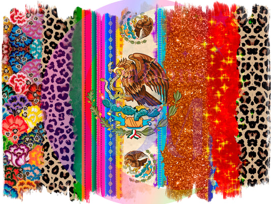 Independence Day - Mexico - mexican eagle with cheetah print design