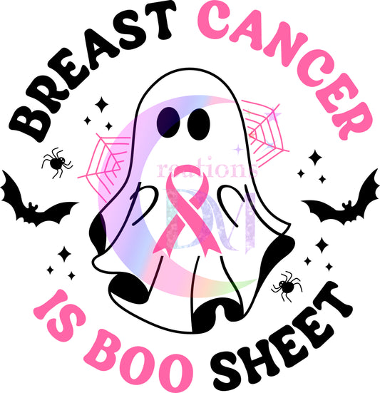 breast cancer awareness month - breast cancer is boo shit circle