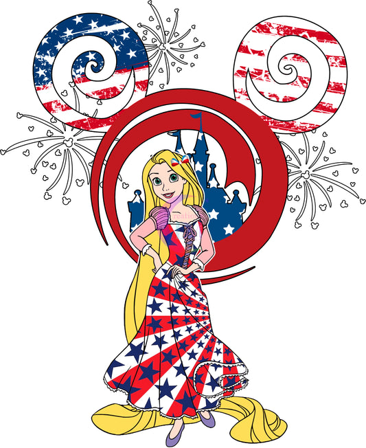 Fourth of July DTF - happy 4th of July rapunzel 3