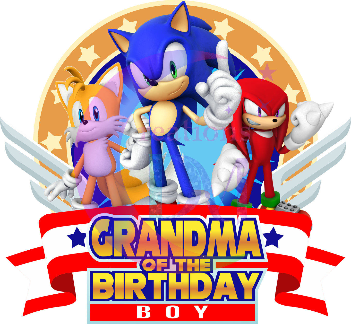 Happy birthday DTF - sonic birthday boy _ grandma of the birthday boy