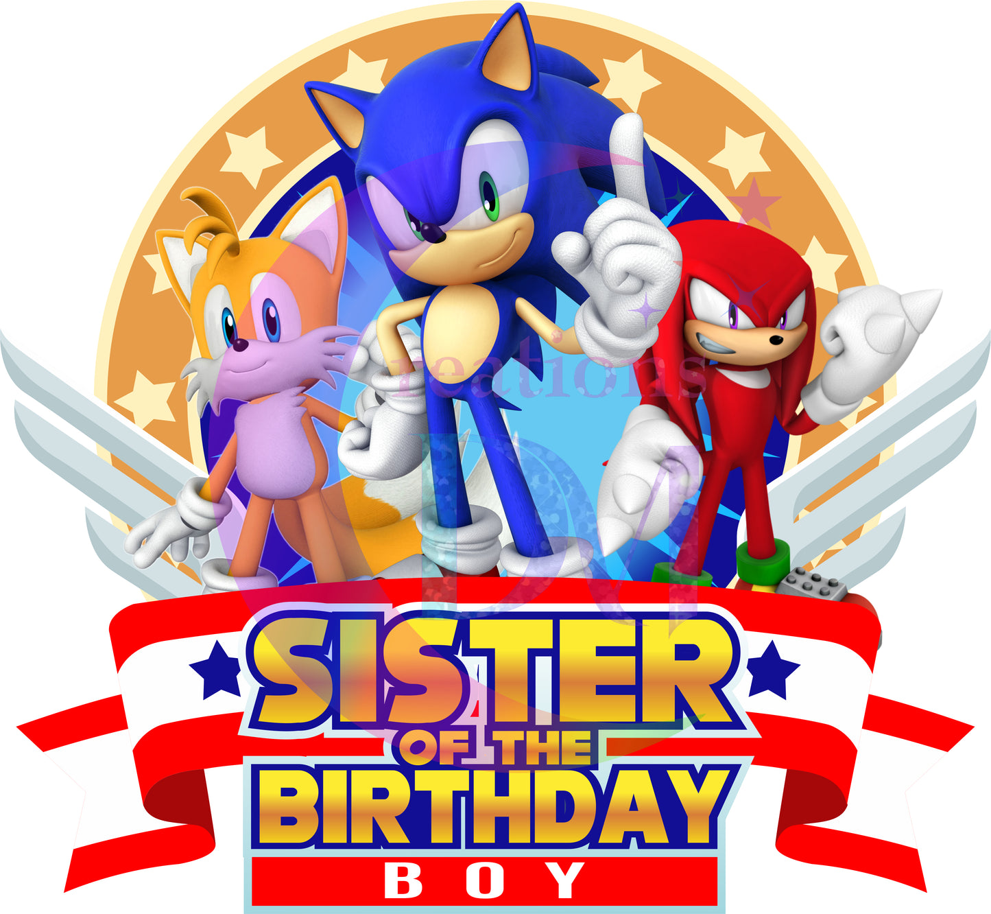 Happy birthday DTF - sonic birthday boy _ sister of the birthday boy