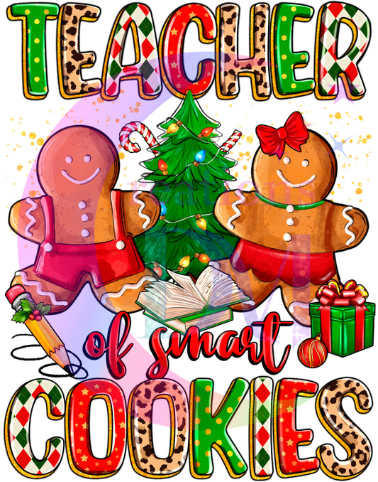 Christmas DTF - teacher of smart cookies