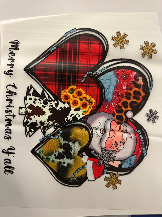 Christmas DTF - merry Christmas y’all - Prints - DTF