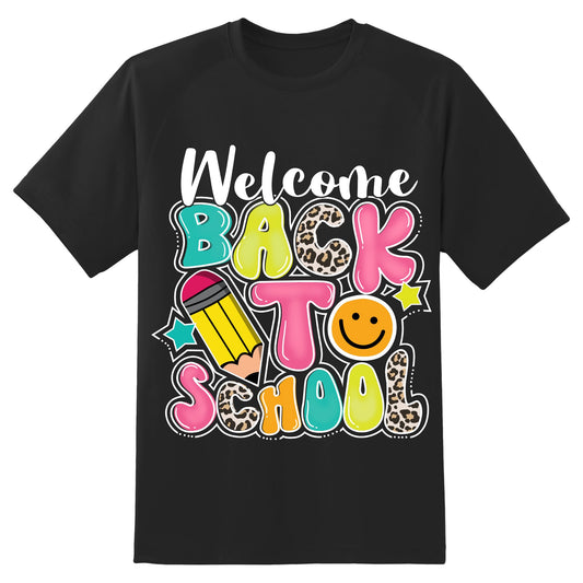 Welcome Back to School - White - Colorful - Dtf