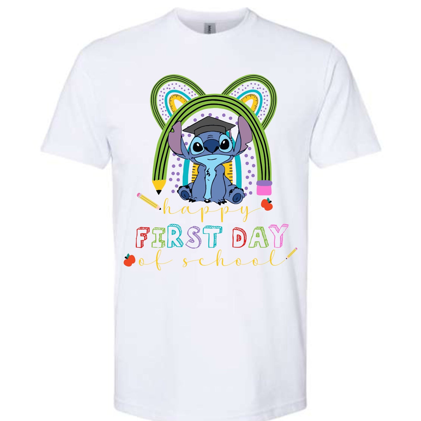Happy First Day of School - Stitch - Kids - Dtf