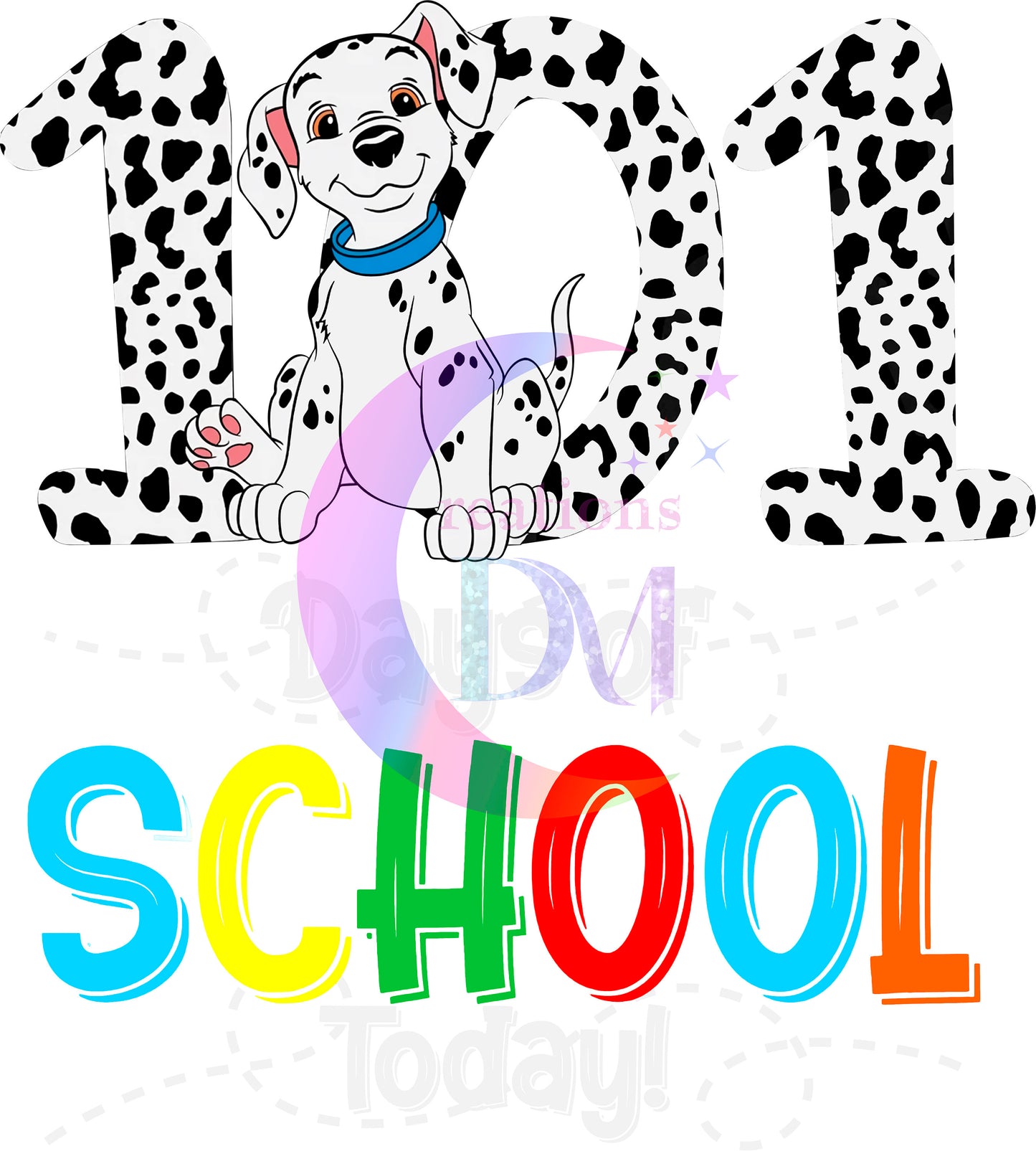 100 days of school Dalmatians DTF 4