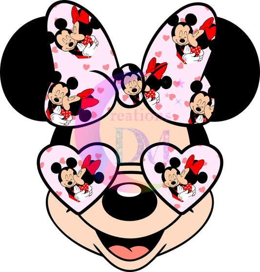 valentines disney  Minnie head DTF 1