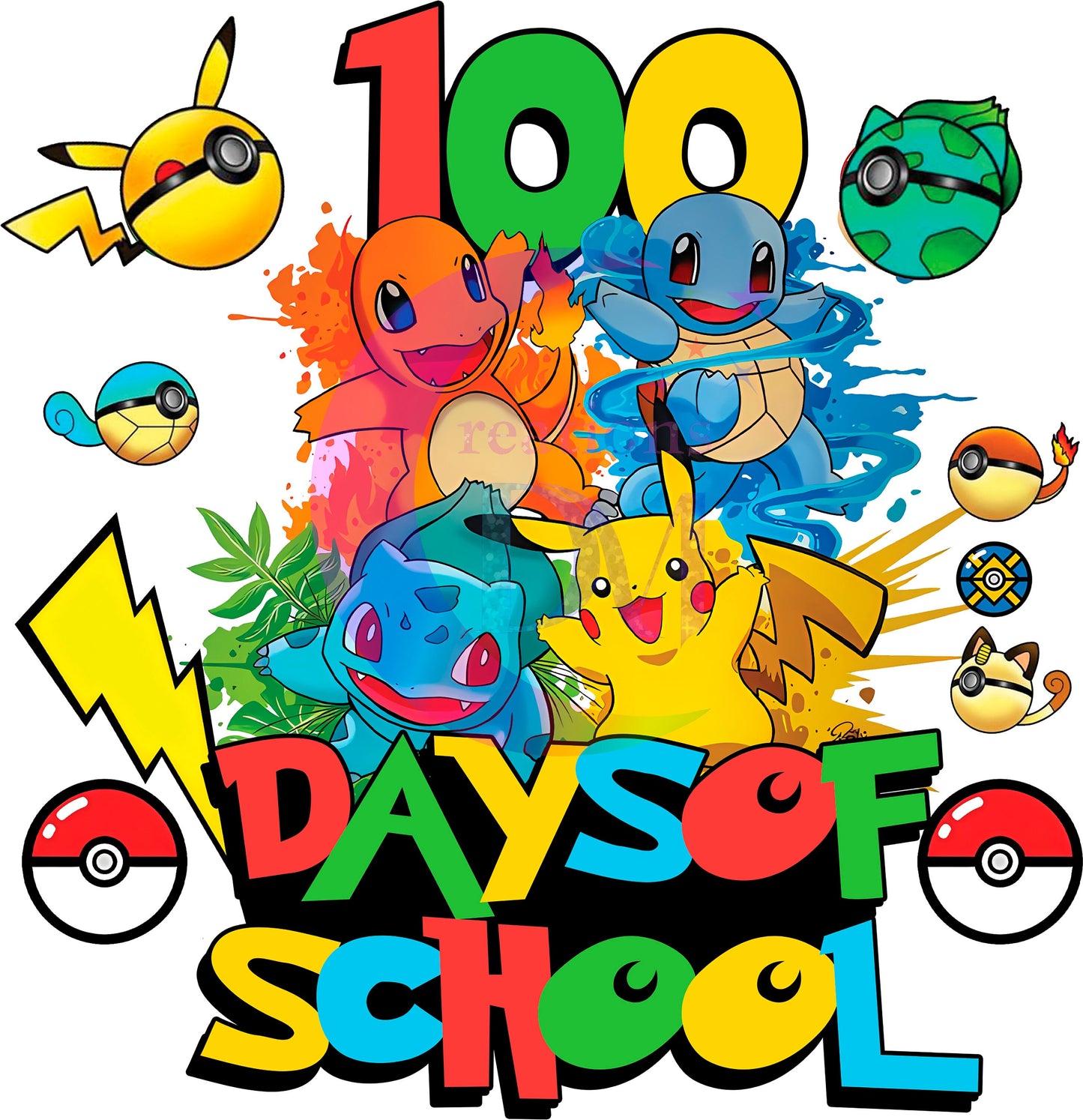 1OO Days of school pokemon DTF