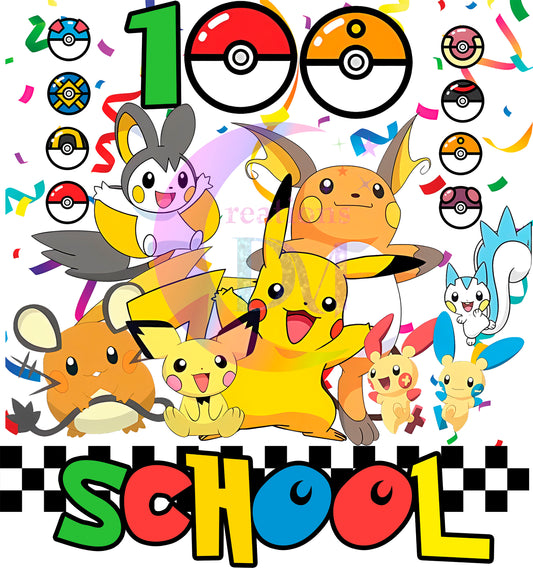 100 days of school pokemon dtf 8