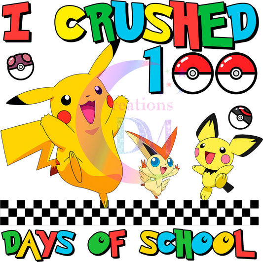 100 days of school pokemon dtf 7