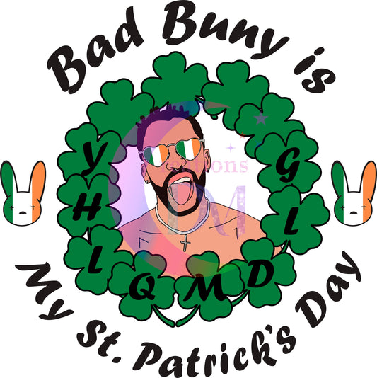 st patrick  bad bunny DTF 4