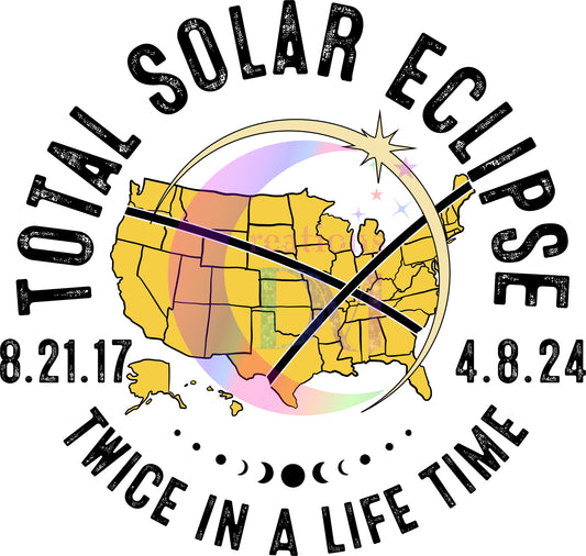 Solar Eclipse DTF *twice a life yellow