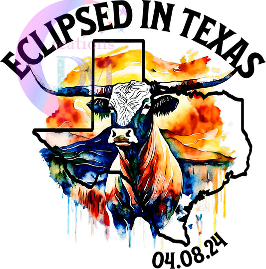 Solar Eclipse DTF *In Texas longhorn