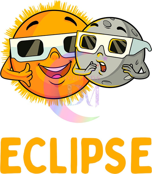 Solar Eclipse DTF *Sun and Moon cartoon 4