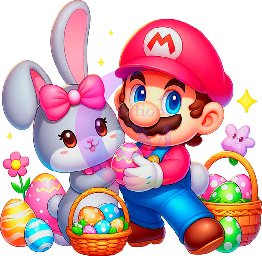 Easter Mario Bros DTF 1