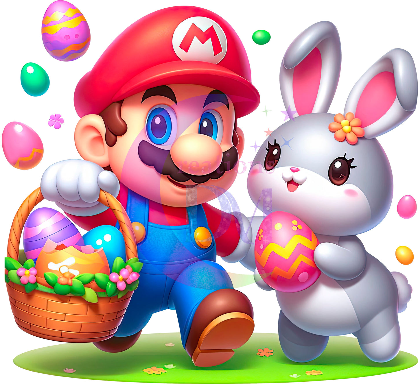 Easter Mario Bros DTF 2