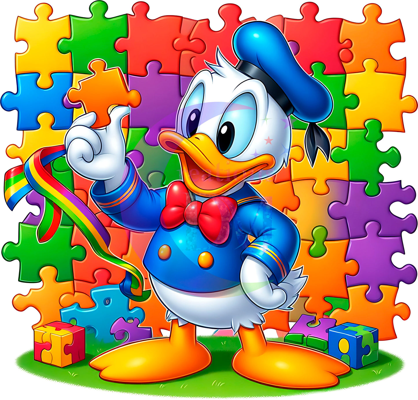 Autism disney donald duck DTF