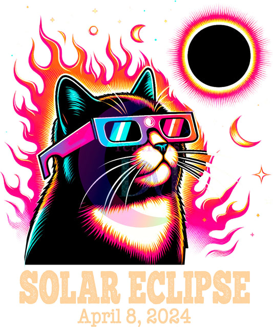 Solar Eclipse DTF *Cat on fire